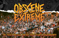 Buďte ready, předprodej EARLY BIRD vstupenek na OBSCENE EXTREME 2026 spustíme už zítra v 17:00!!!